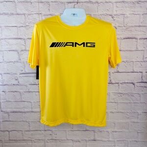 Mercedes-Benz AMG Sport-Tek Yellow Performance T-Shirt - Size M NWT